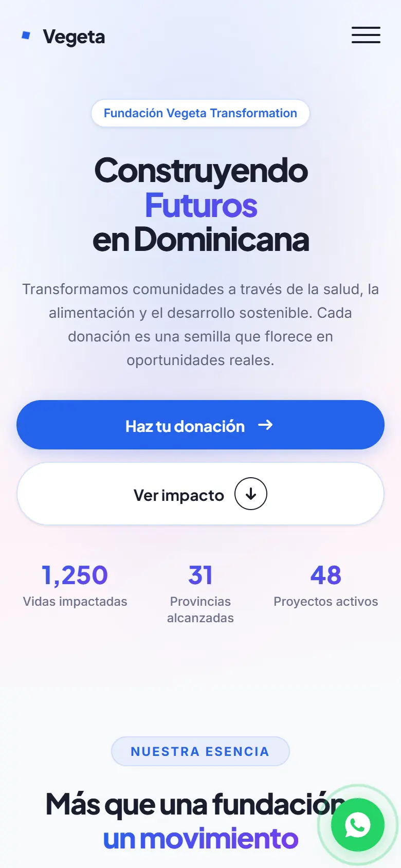 Fundación Vegeta en teléfono